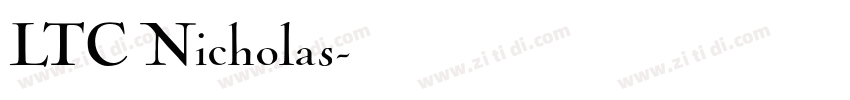 LTC Nicholas字体转换